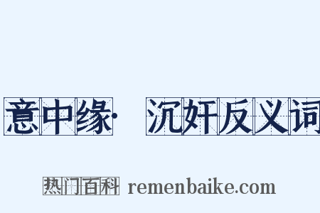 意中缘·沉奸反义词是什么意思的图片